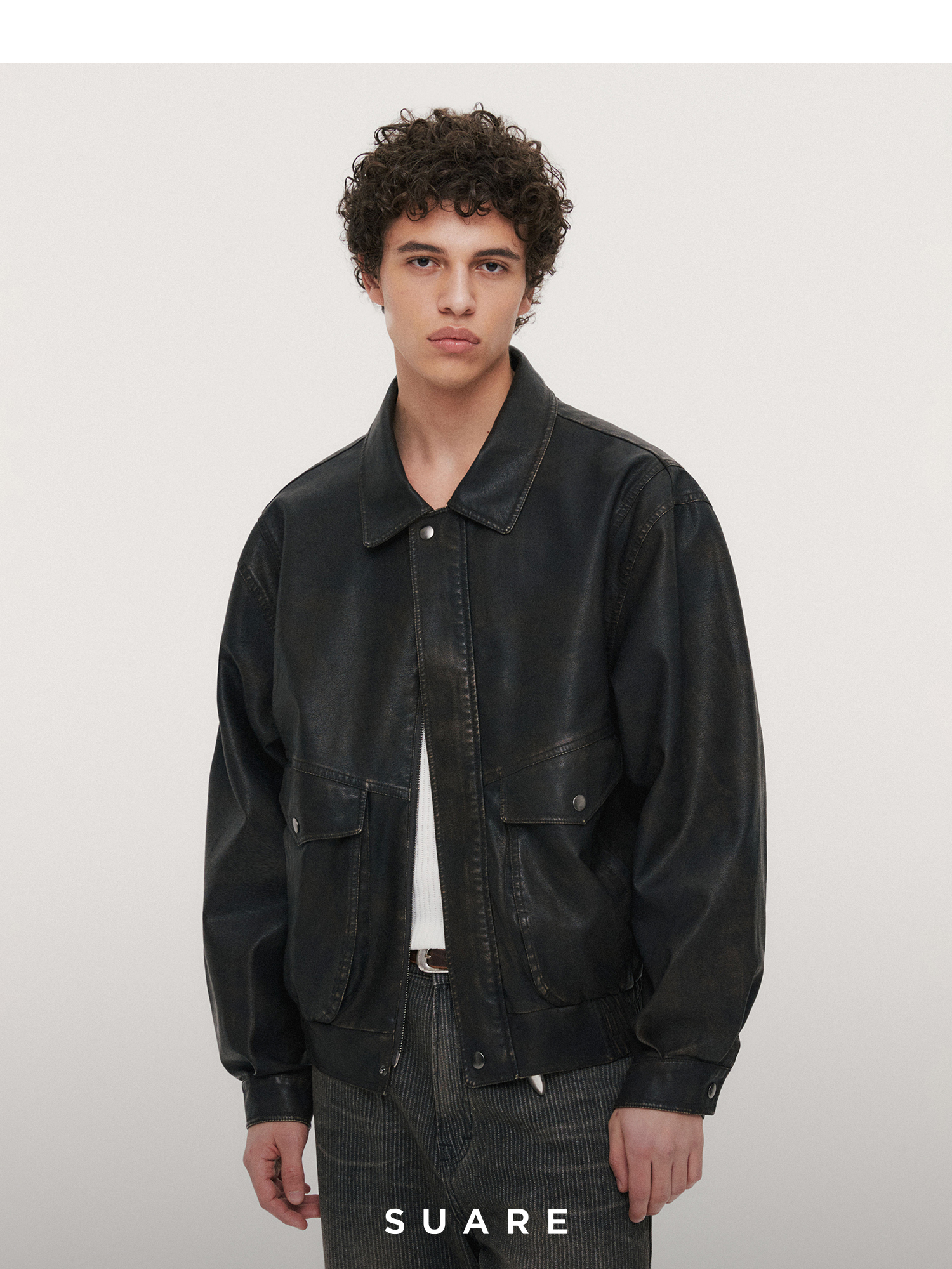 ジャケット・アウター SUPERSUB Leather Jumper musinsa leather jacket | No.1 K-fashion Store MUSINSA